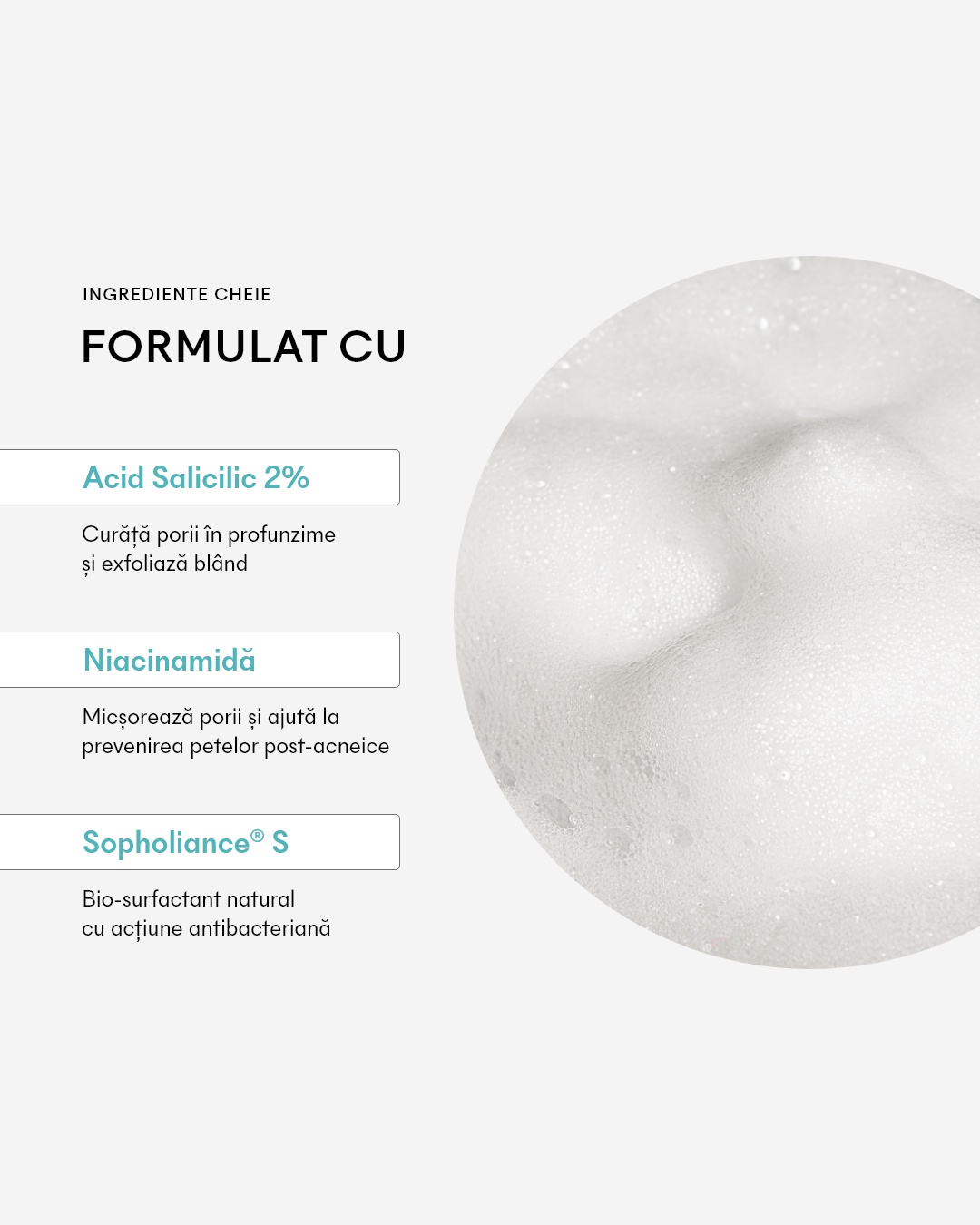 Ivapur Spumă de Curățare cu Acid Salicilic 2% pentru ten gras și cu tendință acneică, 160 ml