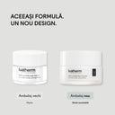 Comparatie ambalaj vechi din plastic si noul ambalaj din sticla al cremei de ochi antirid de la Ivatherm