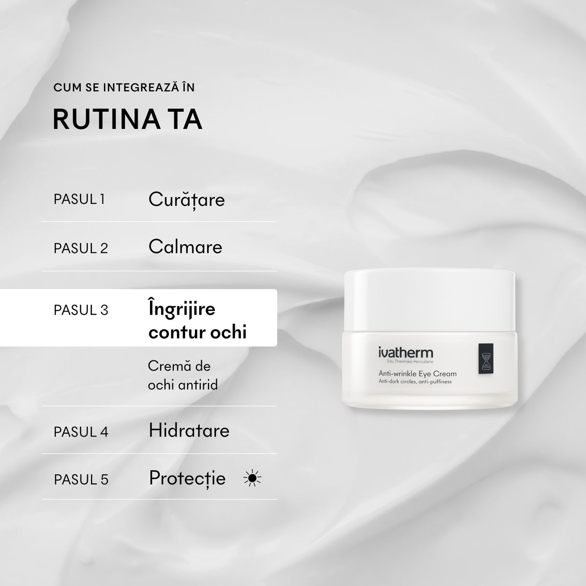Rutina Ivatherm Antirid pentru ochi și față, completată cu protecție solară