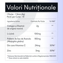 Colagen și elastină marină, L-lizină, vitamina C din Acerola și zinc în Collagen Elastin