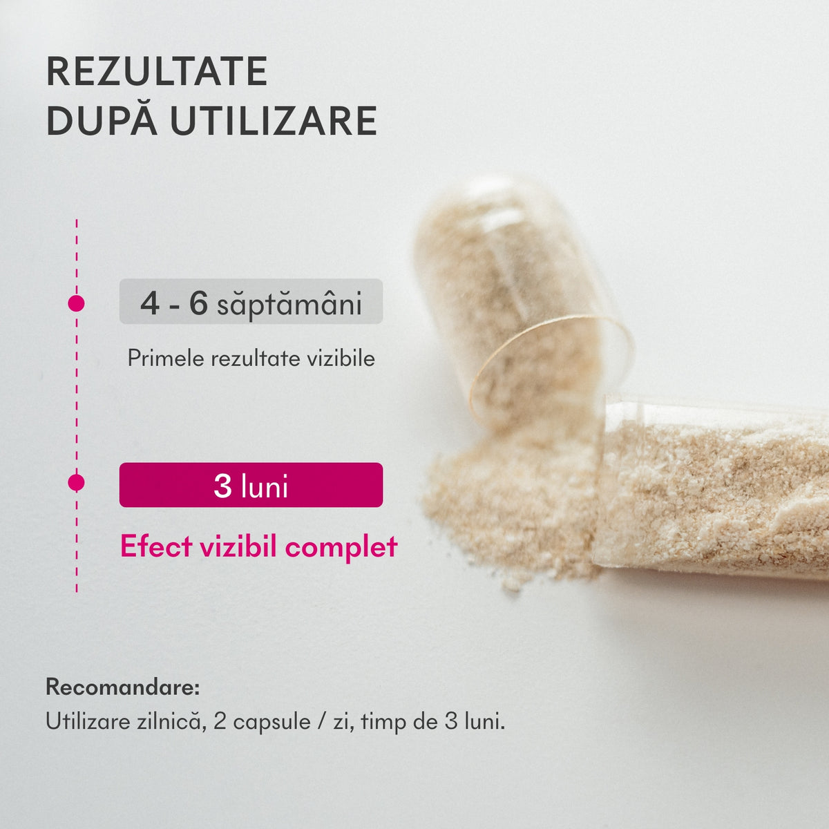 Mod de utilizare pentru Ivatherm Keratine 1000 Biotine: două capsule pe zi